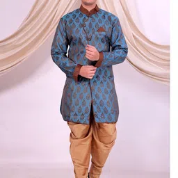 Desibutik Embroidered Mandarin Collar Sherwani-picture-50