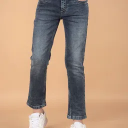 Crimsoune Club Boys Slim Fit Heavy Fade Stretchable Jeans-picture-48