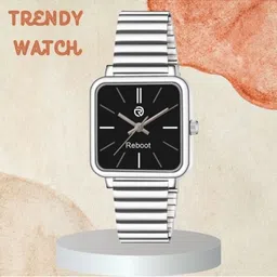REBOOT Men Dial & Stainless Steel Straps Analogue Watch sh_New158_151Black Designer Square-picture-24