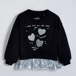 Hopscotch Girls Printed Sweatshirt-image-57