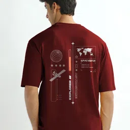 NOBERO Printed Oversized Pure Cotton Drop-Shoulder Sleeves T-shirt-picture-23