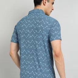 Moda Rapido Men Dry Tech Conversational Printed Polo Collar Slim Fit T-shirt image 3