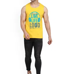 Slowloris Men Pack Of 2 Printed Bio-Wash Combed Cotton Gym Vests image 2