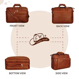 Leather World Two Handles Laptop Bag image 2