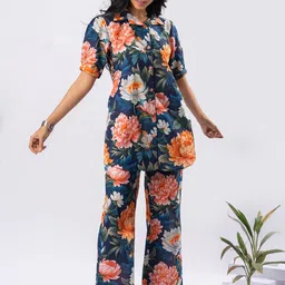 Moda Rapido Printed Short Sleeves Pure Cotton Shirt With Trouser-picture-21