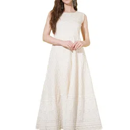 ZAZADIYA IMPEX Ethnic Motifs Embroidered A-Line Ethnic Dresses image 1