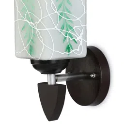 1ST TIME Green & White Glass Textured Rectangle Shaped Decorative Wall Lamp image 2