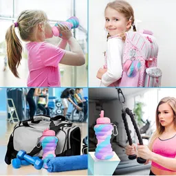 Aura Pink & Blue Set of 6 Solid Water Bottle image 5