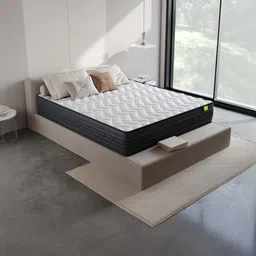 Wakeup India White & Black Quilted Riserox Luxe Comfort Pocket Spring King Mattress image 3