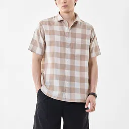 Snitch Checked Spread Collar Casual Shirt-picture-38