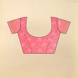 J 6 DESIGNER Bagicha Floral Printed Saree with Blouse Piece image 4