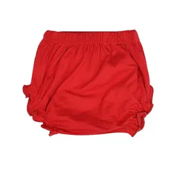 SHAKTI CREATION Girls Polka Dots Printed Applique Fit & Flare Mini Dress with Bloomer image 4