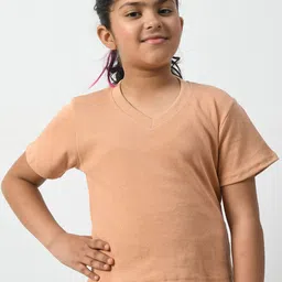 BAESD Girls V-Neck Pockets T-shirt-picture-49