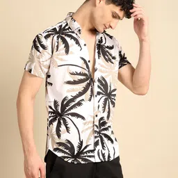 voroxy Men Regular Fit Printed Spread Collar Casual Shirt image 5