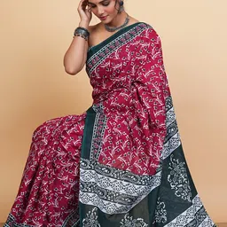 Lovwear Maroon Pure Cotton Sarees-picture-21