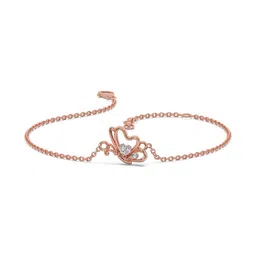 CANDERE A KALYAN JEWELLERS COMPANY 14Kt Rose Gold Bracelet & 0.04 Ct Natural Diamond-2.27g-picture-11