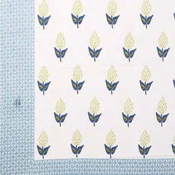 JEEVAT White Floral 220 TC King Bedsheet with 2 Pillow Covers image 4