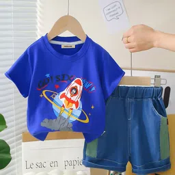 INCLUD Boys Printed Short Sleeves T-shirt With Shorts-picture-37