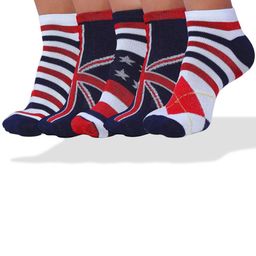 MJE Men Pack Of 5 Patterned Ankle Length Socks-image-74