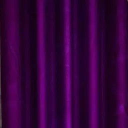 styletex 213 cm (7 ft) Polyester Semi Transparent Door Curtain (Pack Of 2) (Solid, Purple) image 2