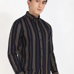 Tommy Hilfiger Men Button-Down Collar Vertical Striped Cotton Casual Shirt image 3