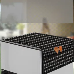 The Furnishing Tree Black PVC Side Storage Fridge Top Cover-picture-32