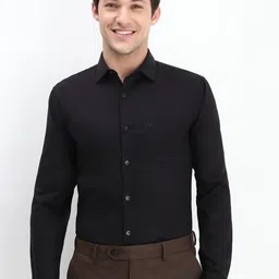 Allen Solly Men Spread Collar Solid Cotton Slim Fit Formal Shirt-picture-27