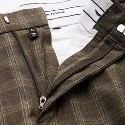 Park Avenue Men Checked Neo Fit Formal Trousers image 4