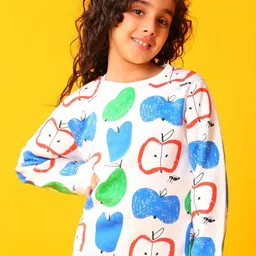 Anthrilo Girls Apple & Pear Printed Pullover Sweatshirt-picture-11