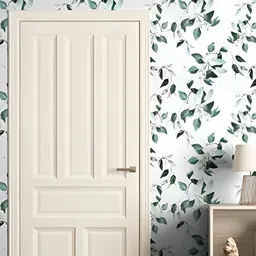 Asian royal White & Green Printed 3D Self-Adhesive Wall Sticker image 4