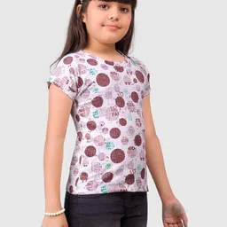 Little funky Girls Brown Tshirts image 2