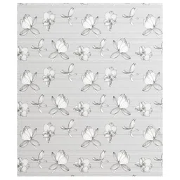 Portico Black & White Floral 144 TC Bedsheet with 2 Pillow Covers image 4