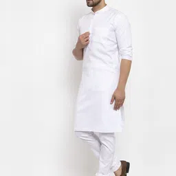 Attigo Band Collar Long Sleeves Straight Kurta image 2