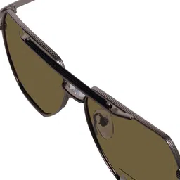 Mast & Harbour Unisex Green Lens & Gunmetal-Toned Square Sunglasses with image 2