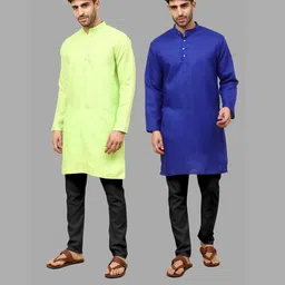 VS MALL Men Cotton Blend Kurta Sets-picture-19