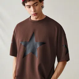 Moda Rapido Men Printed Drop-Shoulder Sleeves Pockets T-shirt image 2