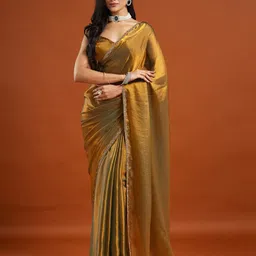 LOROFY Beads and Stones Dharmavaram Saree image 2