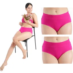 ORLIZEA Pack of 2 Women High-Rise Cotton Blend Hipster Briefs-picture-37
