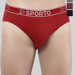Sporto by Macho Men Pack Of 4 Mid-Rise Basic Briefs Sporto_M1010-A1-M1-N1-R1-S-picture-39