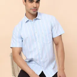 Cantabil Men Comfort Striped Casual Shirt-picture-20