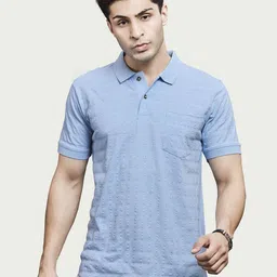 BE POSITIVE Men Polo Collar Applique T-shirt-image-11