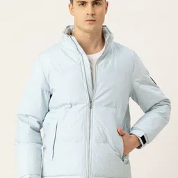 Monte Carlo Self Design Typography Mock Collar Padded Jacket-picture-13