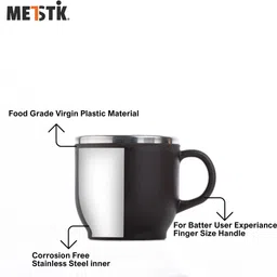 metstik Pack of 6 Plastic Small Tea / Coffee Cup set image 2