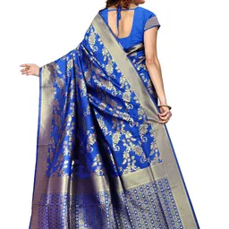 KALINI Woven Design Zari Silk Blend Kanjeevaram Saree image 3