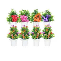 Dekorly Multi Plastic Artificial Flowers & Plants With Pot-image-81