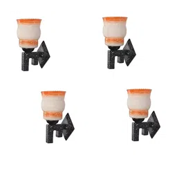 SOMIL Orange Glass Cylinder Printed Wall Lamps-picture-15