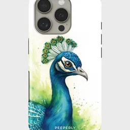 PEEPERLY Unisex iPhone 14 Pro Max Quirky Regal Blue Peacock Impact Resistant Back Case-picture-34