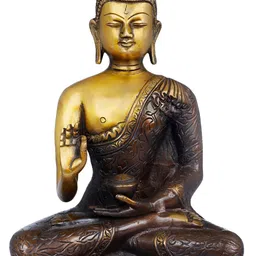 Exotic India Brown Buddha Idol Showpiece image 4