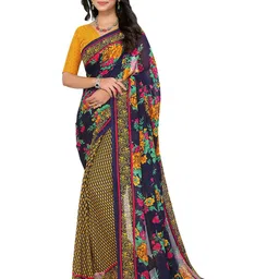 Moda Rapido Floral Printed Saree With Blouse Piece-image-24