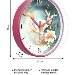 Aura Multicoloured Printed Contemporary Wall Clock image 5